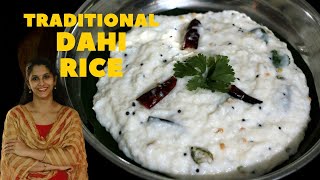 South Indian Traditional Curd Rice Recipe in Hindi  Authentic Dahi Rice  Thair Sadam [upl. by Silletram]