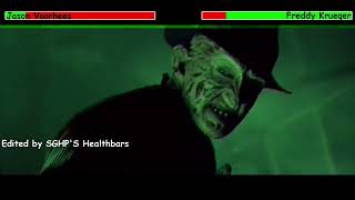 Freddy vs Jason First Fight with healthbars [upl. by Starlin651]