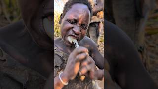 Hadzabe tribe dont Joke with food 😂😋‼️ See How hadzabe boy enjoying his favorite meal hadzabetribe [upl. by Tra]