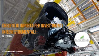 Credito dimposta per investimenti in beni strumentali [upl. by Edwyna515]