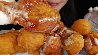 ASMR 처갓집의 후라이드꼬꼬뱅슈프림양념치킨 라이스치즈볼 fried chicken amp Sweet Seasoned Chicken  cheese balls mukbang [upl. by Emmons]