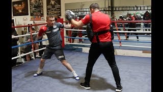 THE JACKAL  CARL FRAMPTON LOOKING SUPERSHARP  SMASHING THE PADS WITH TRAINER JAMIE MOORE [upl. by Fenton]