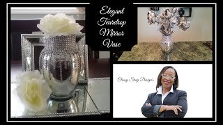 DIY Dollar Tree Decor Mirror Teardrop Vase [upl. by Ahsii541]