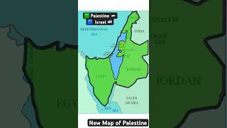 New borders of Palestine map israel geography palestine shorts [upl. by Yaras]