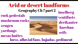 Geography Ch 7 Part 22  Desert landforms [upl. by Renie544]