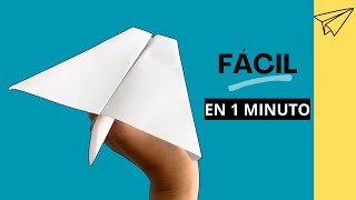 ¡DOBLA un AVIÓN de PAPEL FÁCIL en 1 Minuto [upl. by Valle]