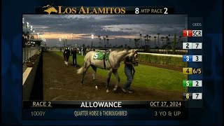 Los Alamitos Replays  Sunday October 27 2024  Race 2 [upl. by Anwahsak]