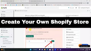 Create Your Own Shopify Store  Design A Shopify Store In 10 Minutes  Stepbystep tutorial [upl. by Remat]