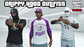 DRIPPY HOOD OUTFITS  GTA 5 ONLINE [upl. by Akcimahs431]