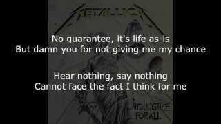 Metallica Dyers Eve Lyrics HD [upl. by Slyke]