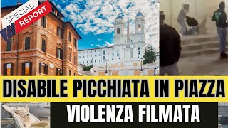 Disabile picchiata in piazza a Maglie il video shock fa il giro dei social [upl. by Annatnom]