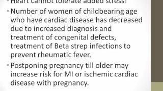 Unit V Lesson 2 Pregnancy at Risk Pregestational Problems Cardiac Disease [upl. by Garald]