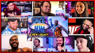 SPACE JAM A New Legacy Trailer Reactions Mashup [upl. by Eidnalem]