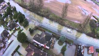 Staines flooding view from above [upl. by Uke]