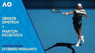 Grigor Dimitrov v Marton Fucsovics Extended Highlights  Australian Open 2024 First Round [upl. by Ylla54]