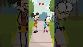 Man 2014 vs 2024 animation meme memes shorts [upl. by Leraj]