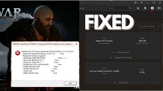 4GB Insufficient VRAM Error And Black Screen FIXED in 2 Minutes for God Of War Ragnarok [upl. by Quintus]