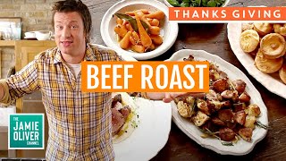 Thanksgiving Dinner Inspiration Beef Roast Dinner  Jamie Olivers 30 Minute Meals Full Episode [upl. by Laryssa396]