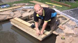 How to Build a Wildlife Pond Part 5  Installing a Dipping Platform and Hibernaculum [upl. by Cointon902]