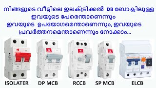 MCBRCCBELCB RCBO use and working Malayalam MCBRCCBELCB RCBO ഉപയോഗവും പ്രവർത്തനവും [upl. by Dyane601]