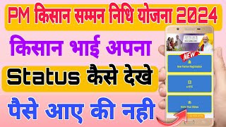 Pm kisan samman nidhi ka status keise check kare2024 how to check your status [upl. by Eanrahc850]