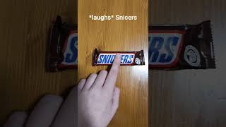 Snickers tiktok memegonna laugh snickers memes meme funny shorts short comedy laugh viral [upl. by Eirellam]