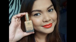 SWATCH  REVIEW VIDEO Estee Lauder Double Wear Stay In Place Makeup Tawny 3W1 [upl. by Benildis75]