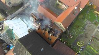 Wohnhausbrand in Kleinlangheim Lkr Kitzingen [upl. by Lezti]