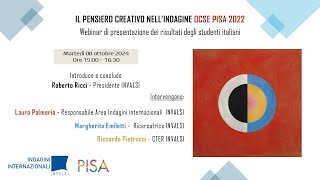 Presentazione risultati italiani Creative Thinking OCSE PISA 2022 [upl. by Ricker713]