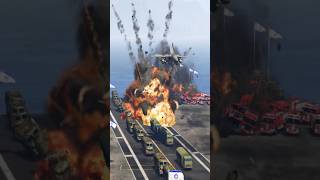 Iranian F15 Airstrikes To Destroy Isreali Navy Aircraft Carrier Gtav [upl. by Aicined]