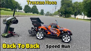 Traxxas HOSS back to back speed RUNs [upl. by Alyn743]