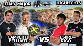 PREMIER PADEL ITALY MAJOR  Rico y Esbri vs Belluati y Miguel Lamperti  Highlights [upl. by Torp]