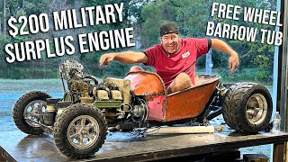 Supercharged 4 Cylinder Rat Rod Wheel Barrow Build [upl. by Hoye543]