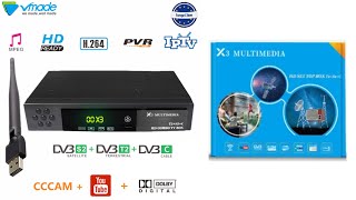 X3 Multimedia Set Top Box DVB S2  T2  C unboxing and quick review [upl. by Nylsoj784]