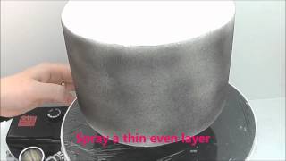 Painting a white cake black with a Airbrush [upl. by Beard]