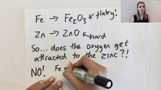 Galvanising zinc explanation sacrificial protection GCSE metals chemistry [upl. by Parks]