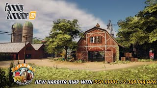 FS 20 NEW MAP WITH 350 MODS  23GB BIG APK DOWNLOAD FARMING SIMULATOR 20 Harbita map [upl. by Avilys]