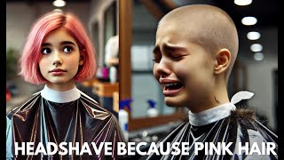 Forced Headshave By Mother Because Pink Hair  Haircut Stories [upl. by Elish]