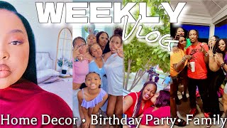 WEEKLY VLOG birthday party  lots of family  home decor shopping  target  amazon  I GOT SICK [upl. by Cirek]