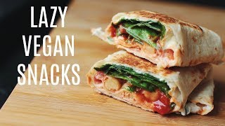 Super Lazy Vegan Snack Ideas  healthy  easy [upl. by Noirad]