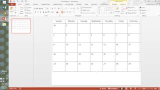 How to create a calendar in Powerpoint [upl. by Huda]