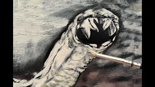 Ancylostoma caninum PAINTING TIMELAPSEprogress artchannel [upl. by Stolzer776]