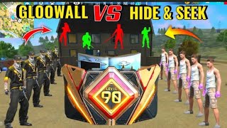 Gloowall Skin Challange But HIDE amp SEEK in Clock Tower  Hide And Seek Challange  Garena Free Fire [upl. by Ashlan]