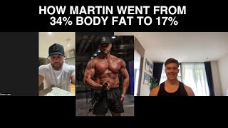 HOW MARTIN WENT FROM 34 TO 17 BODY FAT [upl. by Aela]