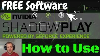 Start Recording Using Nvidia Shadowplay Tutorial 2017  FREE Software for Games [upl. by Armmat]