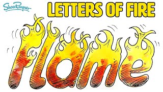 How to draw Letters of Fire [upl. by Sedecram]