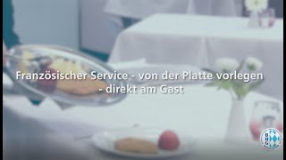 Französischer Service–von der Platte vorlegen  Prüfungsvorbereitung im Gastronomie Service [upl. by Regine997]