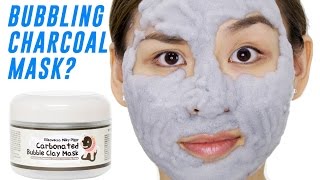 Carbonated Bubble Clay Mask Review  TINA TRIES IT [upl. by Lucey23]