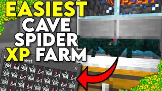 Easiest Cave Spider XP Farm Minecraft 120 Bedrock  Java [upl. by Assilrac]