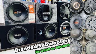 Branded subwoofers  underseat woofers  250 rms to 1000 rms  woofers price 2022  modified club [upl. by Drannel]